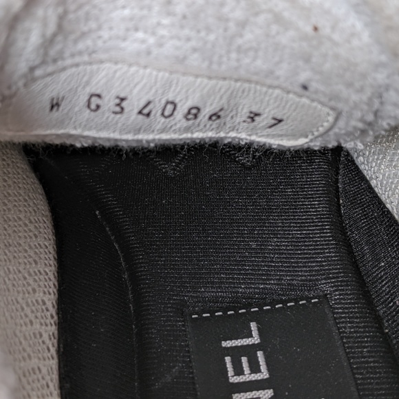 SOLD Chanel White Lycra Mesh Sneakers - Picture 5 of 8